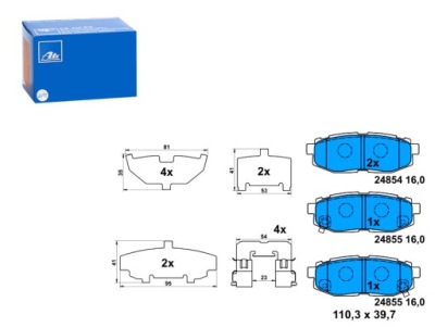 Тормозные колодки тормозные задняя subaru forester legacy v outback tribeca 2.0-3.6 фото №1