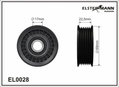 Caffaro ролик натяжителя 500369 фото №1