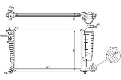 NISSENS РАДИАТОР ДВИГАТЕЛЯ CITROEN XSARA ZX PEUGEOT