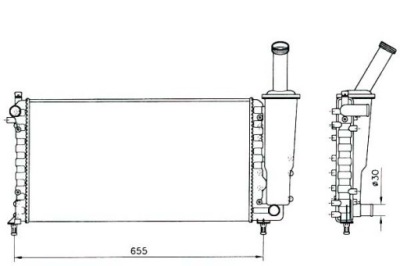 Nrf радиатор воды fiat punto 1.2 60 188.030. .05 фото №1