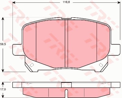 КОЛОДКИ ДИСКОВЫЕ ТОРМОЗНОЕ ПЕРЕД TOYOTA PREVIA 2000-2006 фото