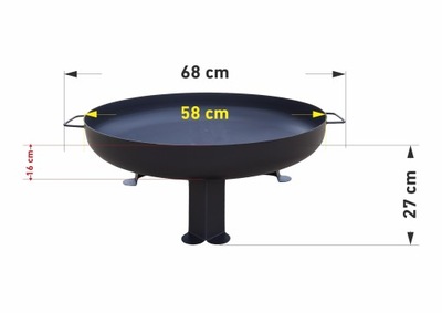 Palenisko ogrodowe 58 cm grill ognisko
