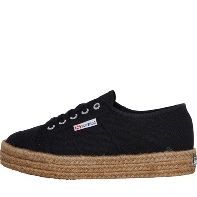 SUPERGA TRAMPKI DAMSKIE CZARNE Z LOGO 39,5 2ŻHB