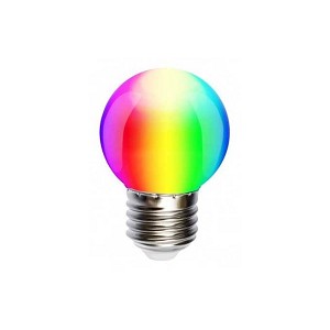 Żarówka LED kulka E27 1W RGB Multicolor