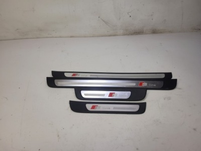 Молдинг накладки порогові s-line audi a4 b8 оригінал комплект фото №1