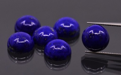 Lapis lazuli A okrągły kaboszon fi 10 mm