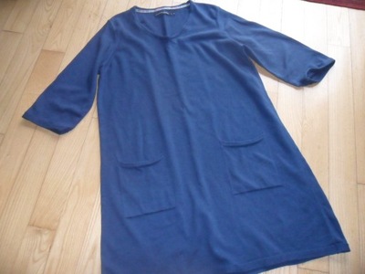 Gudrun Sjoden-granatowa bawełniana sukienka L/organic cotton 100%