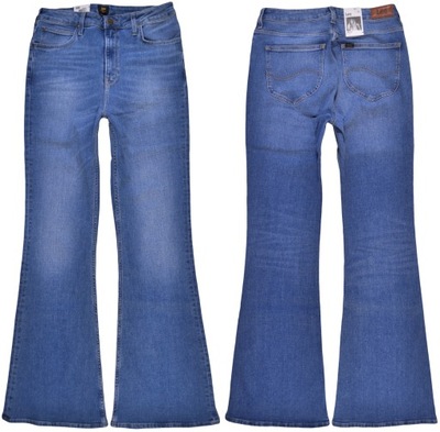 LEE spodnie FLARE blue high BREESE _ W32 L33