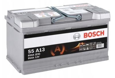 Акумулятор bosch agm старт-стоп 95ah 850a s5 a013 фото №1