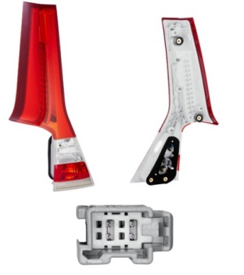 Фара задня ліва volvo v70 xc70 13-внутрішнього  led hella фото №1