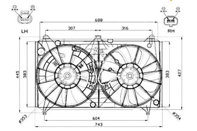 Nrf 47567 вентилятор, охолодження двигуна фото №1