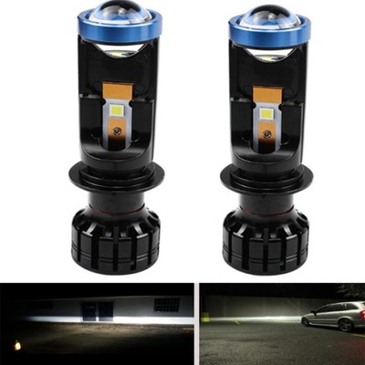 2X MINI LENS BI LED H7 SPOT LIGHT BILED SET  