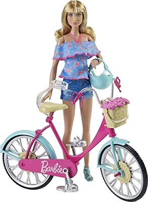 Barbie, Rower Z Koszykiem Z Kwiatami DVX55 GW