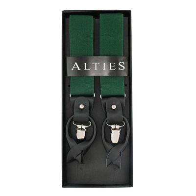 Szelki do spodni zielone eleganckie ślubne