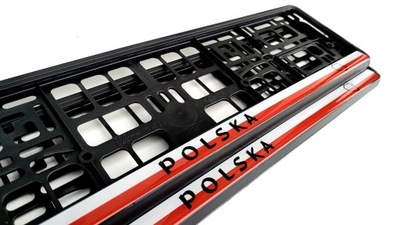 CUADROS DO TABLIC REJESTRACYJNYCH POLSKA POLAND FLAGA POLACO ZELOWE 
