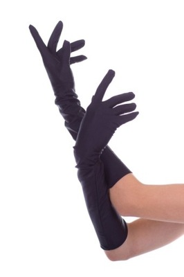 Czarne Długie Rękawiczki Retro '20 Bielizna HIT