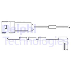 Датчик зносу гальмівних колодок перед omega a 19-98 фото №1
