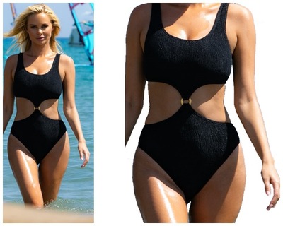 42C Aquarilla Pia 429 black monokini strój kąpielo