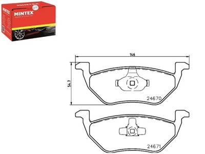 ZAPATAS DE FRENADO MINTEX 4592554 5L8Z2200AA 6L84220  