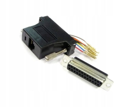 adapter RS232 DB25 gniazdo - RJ45 gniazdo