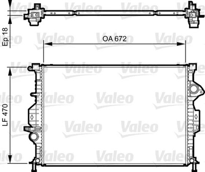 VALEO 735373 RADUADOR DE AGUA FORD  