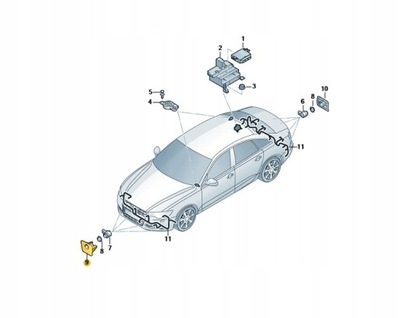 КРЕПЛЕНИЕ СУМКА ЛЕВЫЙ ПЕРЕД AUDI A6 4G0919268K ASO