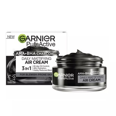 Garnier Pure Active ľahký zmatňujúci krém AHA + BHA + Uhlík 50ml (P1)