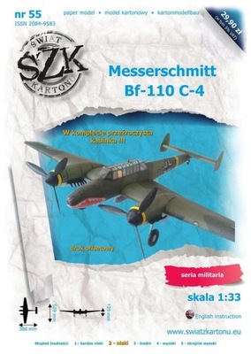 1:33 Messerschmitt Bf-110 C-4 ŚZK 055