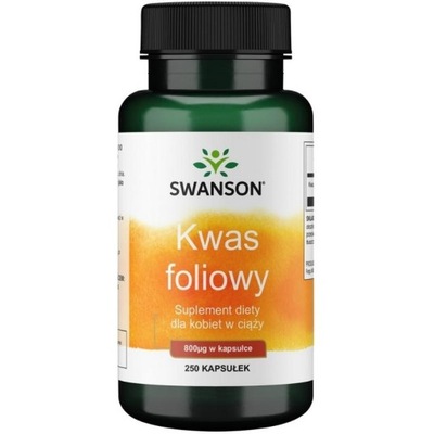 SWANSON KWAS FOLIOWY 800mcg 250 kaps.