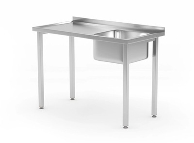 Hendi Stół ze zlewem prawym 1000x600x(H)850 mm