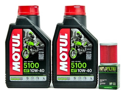 Olej motocyklowy MOTUL 5100 10W40 2L + filtr oleju