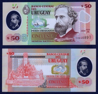 URUGWAJ 50 Pesos Uruguayos 2020 P-102 POLIMER UNC