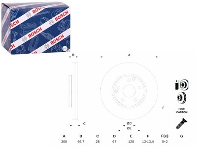 DISCOS DE FRENADO 2SZT. PARTE DELANTERA MERCEDES C CL203 C T-MODEL S203 C W203  