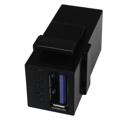 Gniazdo Keystone USB A-A 3.0 czarny