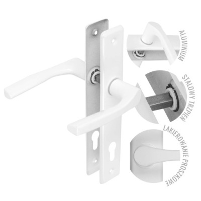KLAMKA DRZWIOWA DO DRZWI 90 WKŁAD BIAŁA ADGO