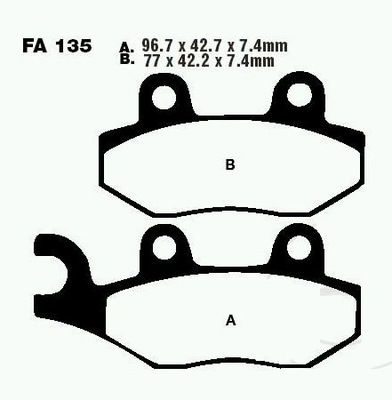 КОЛОДКИ ТОРМОЗНЫЕ EBC FA135TT