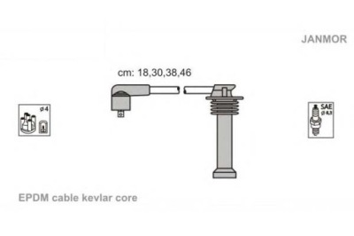 Janmor провода зажигания ford cougar 2.0 16v ec_ фото №1