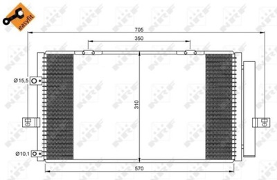 NRF35659 NRF КОНДЕНСАТОР КОНДИЦИОНЕРА ROVER 75