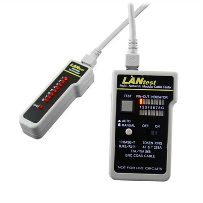 HOBBES LANtest Tester kabli koncentrycznych BNC i RJ45