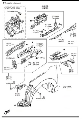 Лонжерон лонжерон чверть чашка чверть mazda mazda cx-30 dm 2019- фото №1