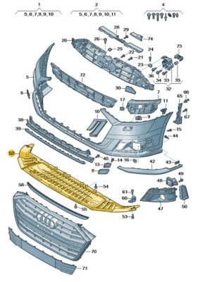 Nowe оригинальные audi оригинальный номер element замыкающий 4n0807611f фото №1
