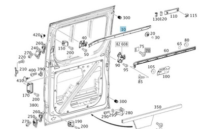 PROWADNICA DRZWI PRZESUWNYCH MB SPRINTER A9067660137