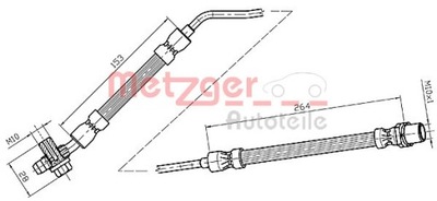 METZGER 4116216 ПАТРУБОК ГАЛЬМІВНИЙ ЕЛАСТИЧНИЙ