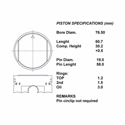 Iap quality parts 101-03032 поршень фото №1