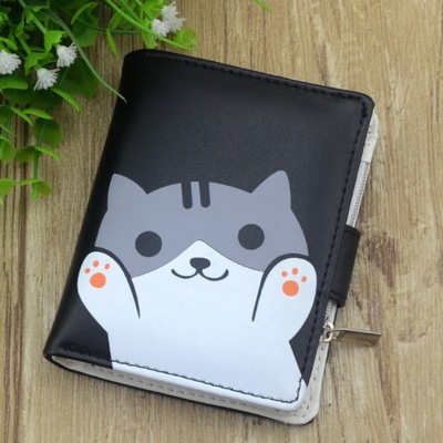 E-Mell Neko Atsume Cat backyard PU Short Wallet