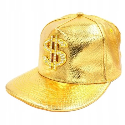 złota srebrna czapka daszek dolar $