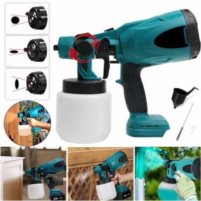 PISTOLET DO MALOWANIA ŚCIAN FARBĄ 1L AGREGAT MALARSKI AKUMULATOROWY