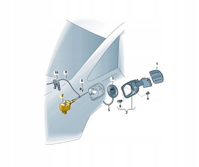 SIŁOWNIK KLAPKI WLEWU PALIWA AUDI A6 4F0862153B
