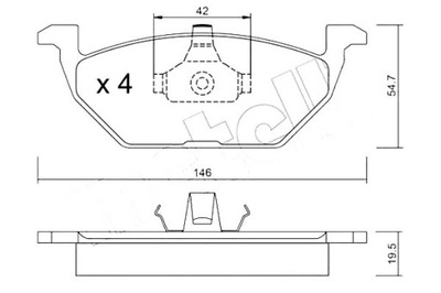 METELLI TRINKELĖS STABDŽIŲ AUDI A3 1.6 (8L1) 