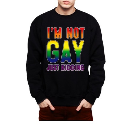 Gay LGBT Bluza Męska Czerń L